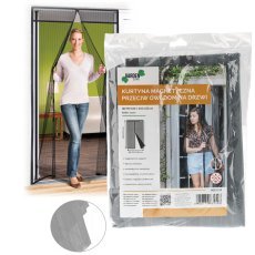 Magnetischer Insektenschutzvorhang für Türen, 80/90/100 x 210/220 cm – grau – HEB5528