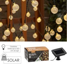 Solar-Lichterkette Bubble mit 50 LEDs für den Garten – warmweiß – SOL3767
