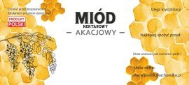 Set mit 100 Etiketten für Akazienblütenhonig, 116 x 50 mm *8276