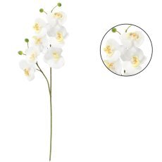Künstlicher Orchideenzweig – weiß, Packung mit 24 Stück – HID3643