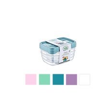 Chomik - Set aus 3 rechteckigen Aufbewahrungsboxen Trend Box 0,6 L – HOB021015