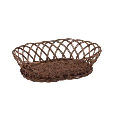 Ovale Rattan-Korb – schokoladenbraun – DRA6225