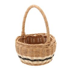 Rattan-Korb mit Henkel 16 cm – natur – DRA7312