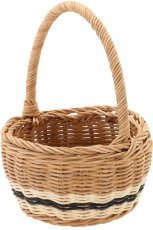 Rattan-Korb mit Henkel 16 cm – natur – DRA7312