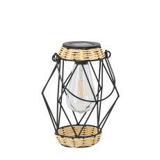 Solarlampe aus Metall 22 cm LED – Schwarz – LAP5924
