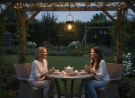 Chomik - Solar-Metallleuchte 19 cm LED – schwarz – LAP5955
