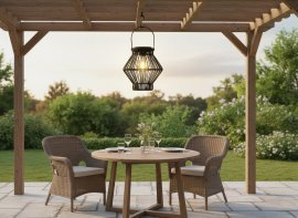 Chomik - Solar-Metallleuchte 19 cm LED – schwarz – LAP5955