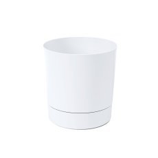 Blumentopf mit Untersetzer Aura 17,5 cm – weiß – LAM51236