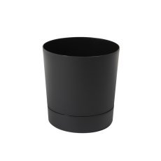 Blumentopf mit Untersetzer Aura 17,5 cm – schwarz – LAM41237