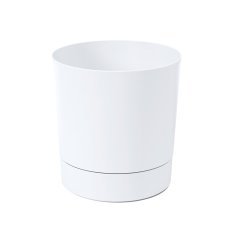 Blumentopf mit Untersetzer Aura 22,5 cm – Weiß – LAM51250