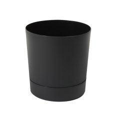 Blumentopf mit Untersetzer Aura 22,5 cm – schwarz – LAM41251