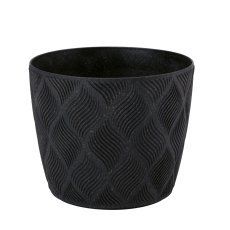 Blumentopf Flow Petit Eco Wood 19 cm – schwarz – FOM2952
