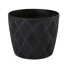 Blumentopf Flow Petit Eco Wood 27 cm – Schwarz – FOM1931