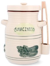 Chomik - Keramiktopf für Essiggurken 1,5 L – Weiß – RUI3231