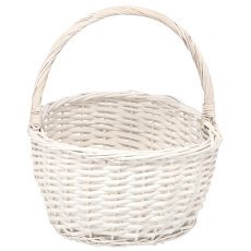 Chomik - Geflochtener Korb mit Henkel 37 cm – Weiß - ILS9456