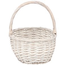 Chomik - Geflochtener Korb mit Henkel 27 cm – Weiß - ILS9463