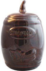 Chomik - Keramisches Gurkenfass mit Zange 3,5 L – braun – RUI3200