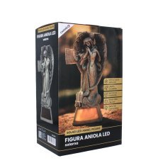 Figur Engel stehend mit Kreuz LED - DED3891