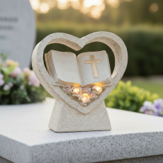 Figur Herz mit Buch LED - DED1758