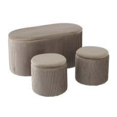 3er-Set Hocker – Beige – PHO5963