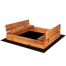 Holzsandkasten mit Abdeckung 150x150 cm - CHOM2835