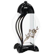 Laterne M Rose - schwarz, 39 cm - ZOZ4123