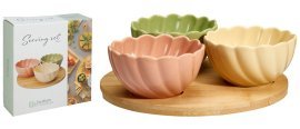 Set mit 3 Schälchen auf rundem Tablett – AMS7414