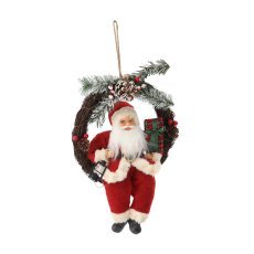 Weihnachtsmann im Weihnachtskranz - WAI8964