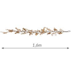 Weihnachtsdekoration – goldene Girlande 160 x 12 x 12 cm *9541