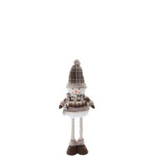 Weihnachtlicher Schneemann mit verstellbaren Beinen 35–51 cm - TIA0355