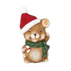 Weihnachtsfigur Hamster mit Zuckerstange - GOT4070