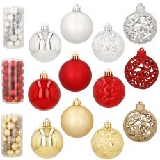 Set mit 41 Weihnachtskugeln in einer Röhre - GIF5107
