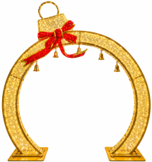 3D-LED-Festdekoration – Bogen mit Ornament, Schleife und Glöckchen - LED9822