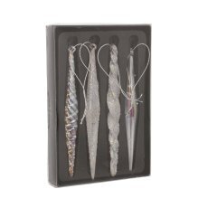 4er-Set Christbaumschmuck aus Glas – MAL1314