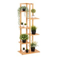 6-stöckiges Blumen- und Pflanzenregal aus Bambus, 40 x 21 x 122 cm *8742