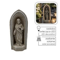 Jesusfigur in einer Kapelle mit LED-Beleuchtung, 12,5 x 9,5 x 30,5 *0002