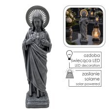 Jesusfigur mit leuchtendem LED-Schein 12,5 x 11 x 41,5 cm *0033