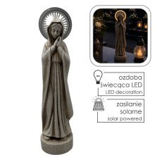 Marienfigur mit leuchtendem LED-Schein, 10,5 x 10,5 x 44,5 cm *0088