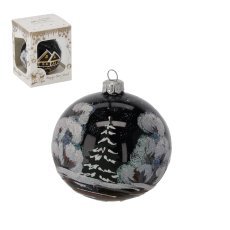 Glaskugel mit Landschaft, 10 cm - OMI4604