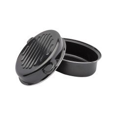 Ovale Auflaufform mit Beschlägen und Grillrost 38 cm*2070