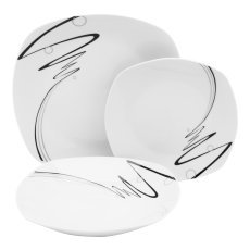 Quadratisches Tafelservice Wstęga, 18-teilig - TOR7244