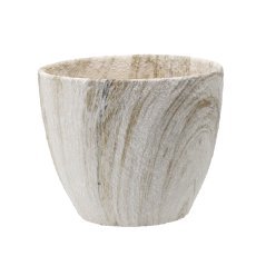 Dekorativer Keramiktopf in Marmoroptik 25 cm - ELI18_9273