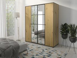 Schrank Oslo I - Artisan Eiche/schwarz - 180 cm