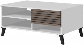 Tischchen für das Wohnzimmer Carlo reg 8 - weiß/Flagstaff Eiche