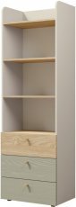 Regalschrank Yuki reg 5 - Beige/geölte Eiche