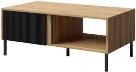 Tischchen für das Wohnzimmer Mia reg8 - Eiche/Schwarz