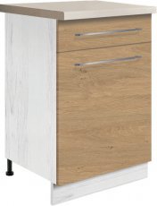 Unteres schmales Element Creativa Cre 4D 50 - Eiche