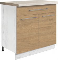 Unteres zweitüriges Element Creativa Cre 6D 80 - Eiche