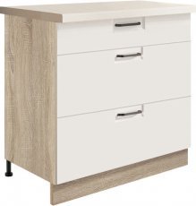 Element mit Schubladen Favorit FW22D 80 - weiß