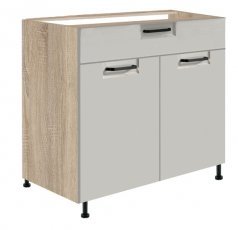 Unterer zweitüriger Schrank Favorit FL6D 80 - Latte